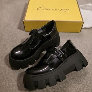 Circus NY Black Platform Mary Jane Shoes